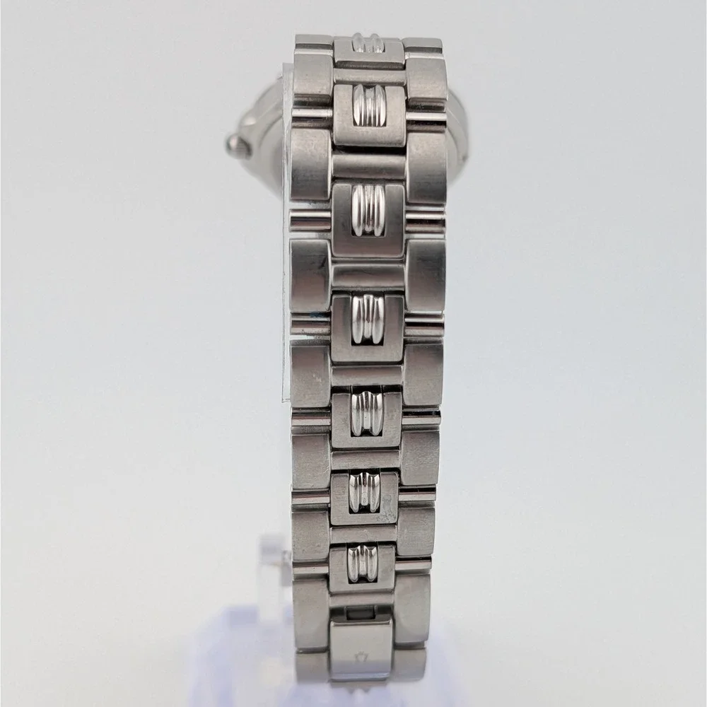 Bulova 96R04 Women's Diamond Watch White Pearlized Dial SS Date 25mm 7.25